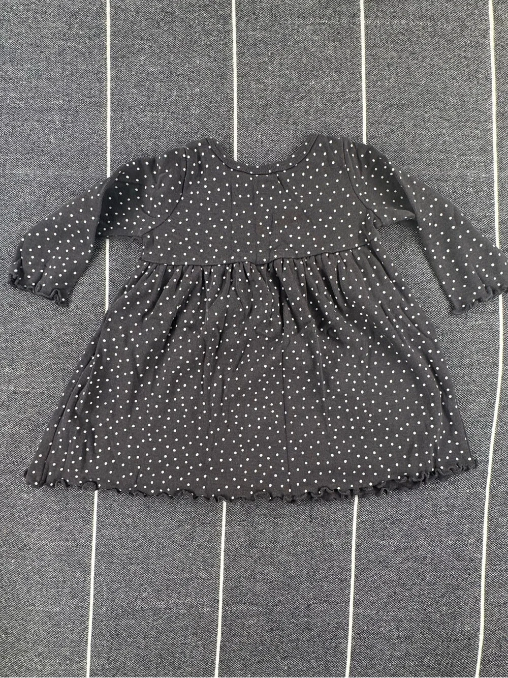 Carter's Black Dress with White Polka Dots